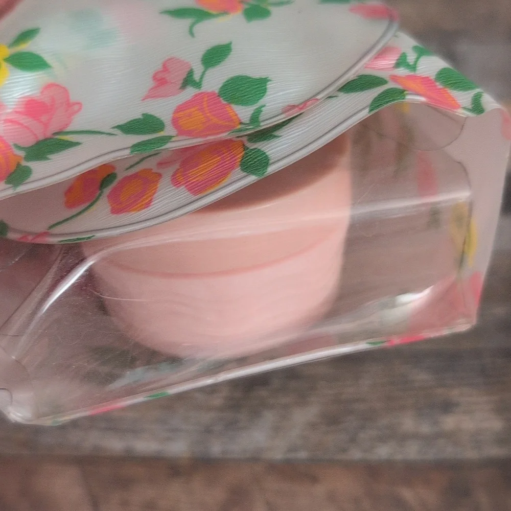 60s 70s Vintage Rare Pink Floral Cosmetic Toiletry Set‎ Organizer New